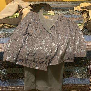 Midnight Velvet 2 piece shirk suit